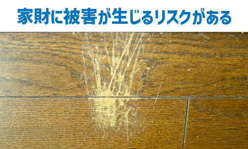 注意点2.家財に被害が生じるリスクがある